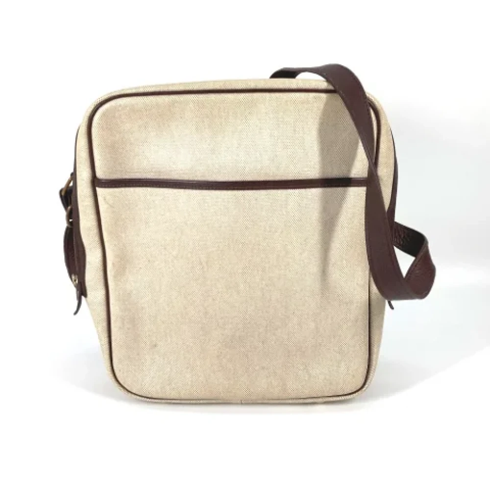 Hermès Vintage Pre-owned Fabric shoulder-bags Beige Dames