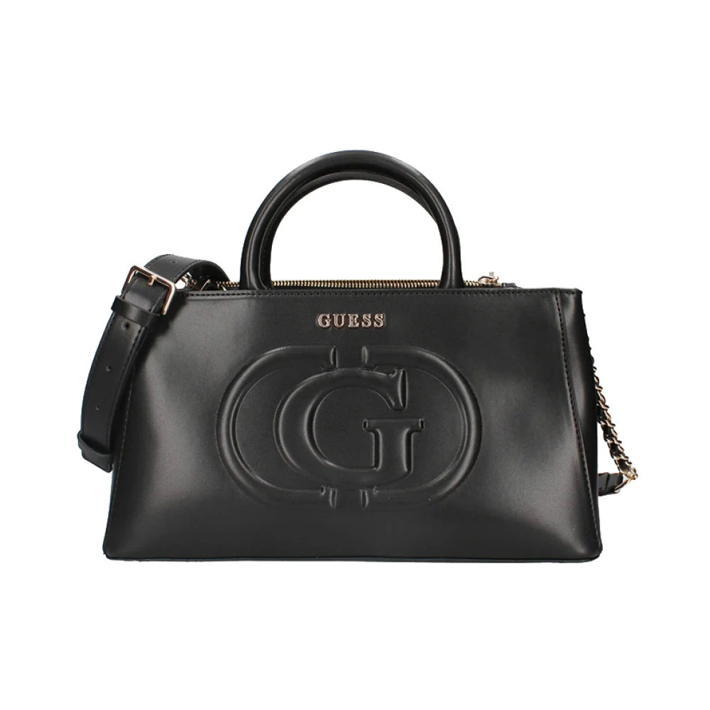 Guess Zwarte Handtas met Verstelbare Band en Logodetails Black Dames