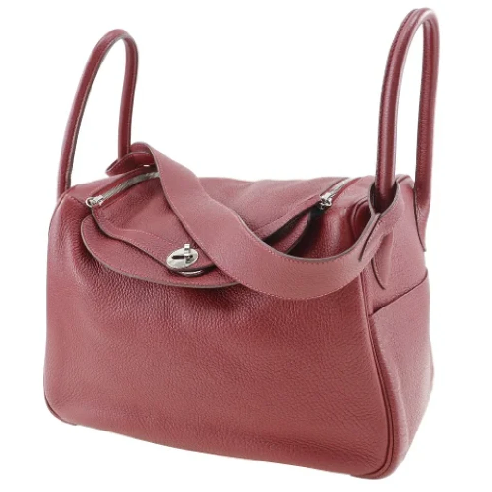 Hermès Vintage Pre-owned Leather shoulder-bags Red Dames