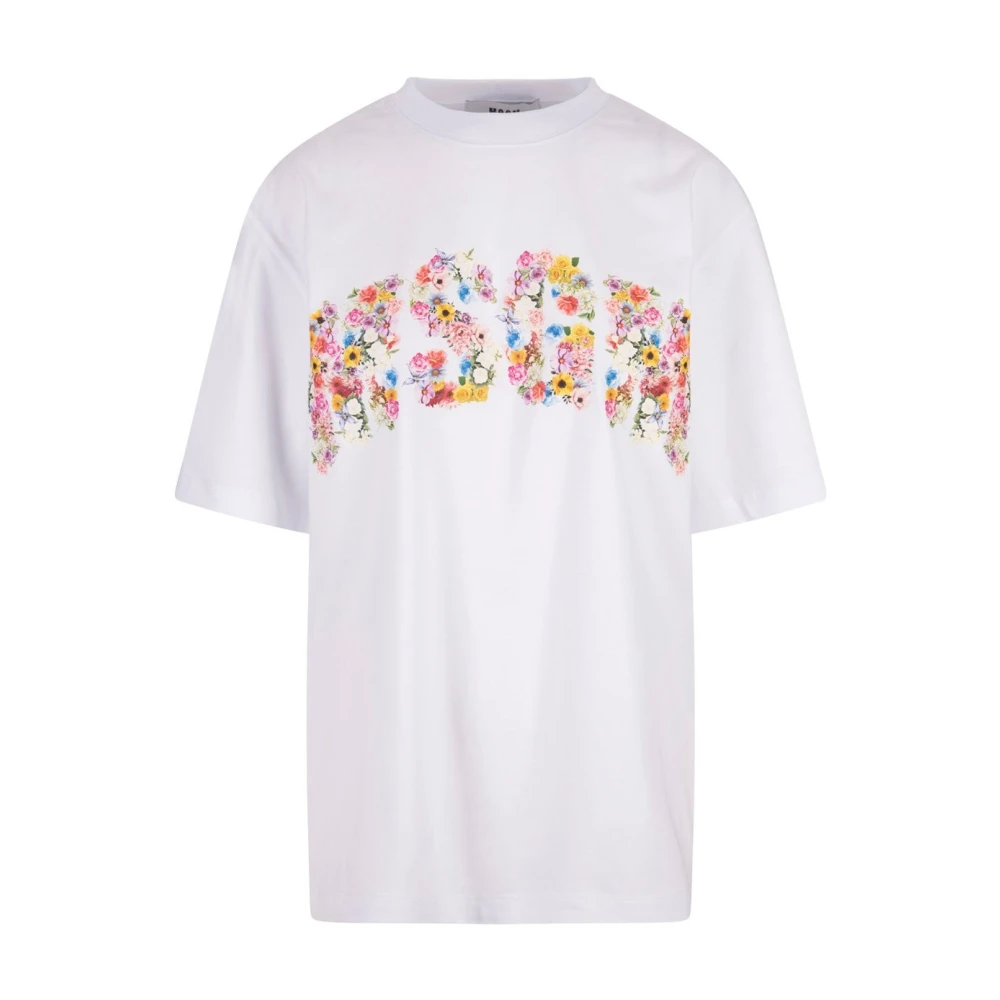 Msgm Lila T-shirt met unieke stijl Purple Dames