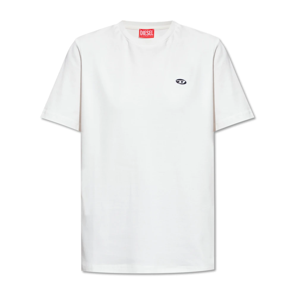 Diesel ‘T-Justine-Doval-Pj’ T-shirt White, Dam