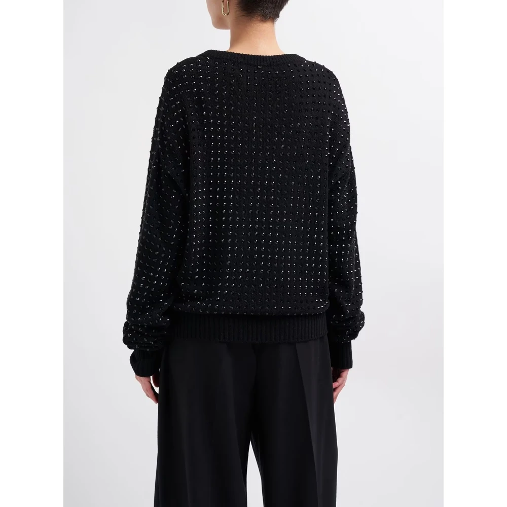 SPORTMAX V-neck Knitwear Black Dames
