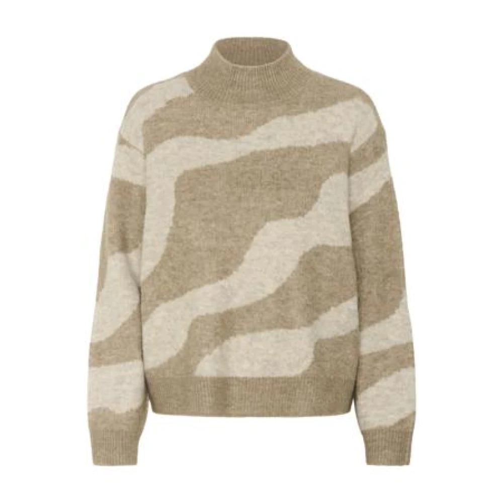 Saint Tropez Brown Kalie Pullover Jumper - Female - Turtlenecks - Xl - Knitwear