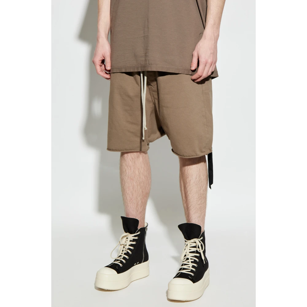 Rick Owens Katoenen Shorts Brown Heren