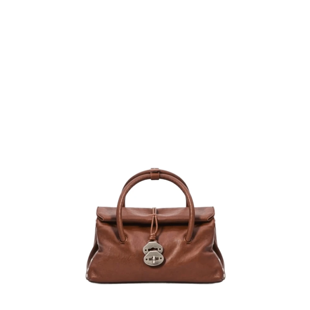 Zanellato Women's Brown Sandalo Handbag With Structured Design