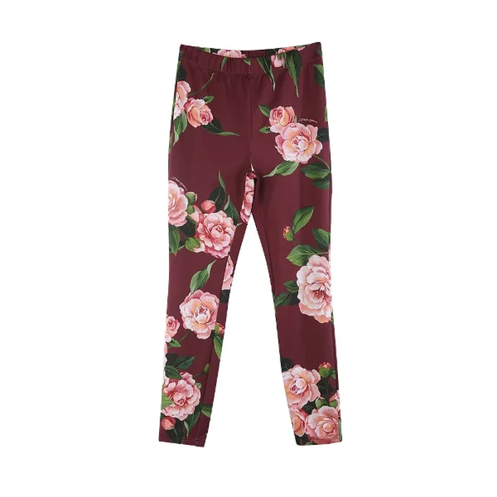 Dolce & Gabbana Pre-owned Polyester bottoms Red Dames