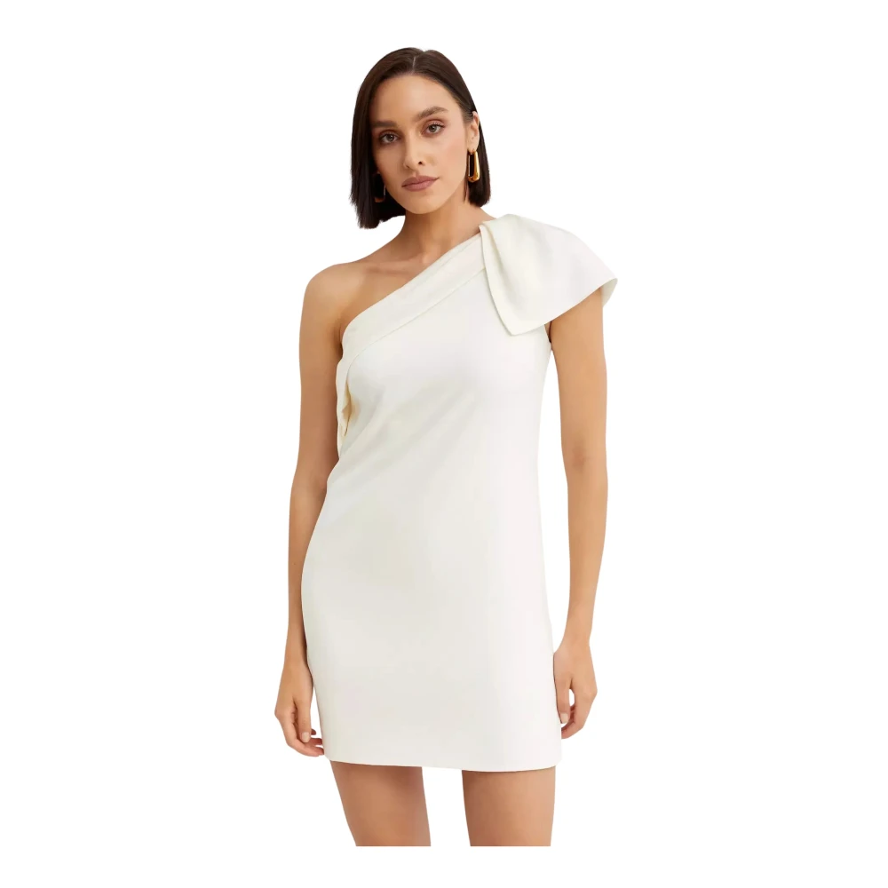 Roland Mouret Witte Asymmetrische Mini Jurk White Dames