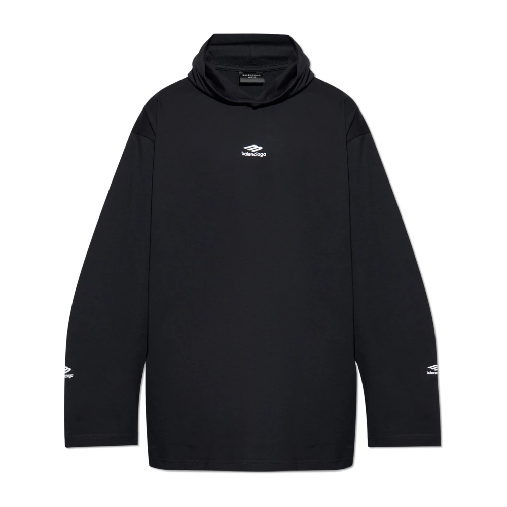 Balenciaga T-shirt uit de Skiwear collectie Black Heren