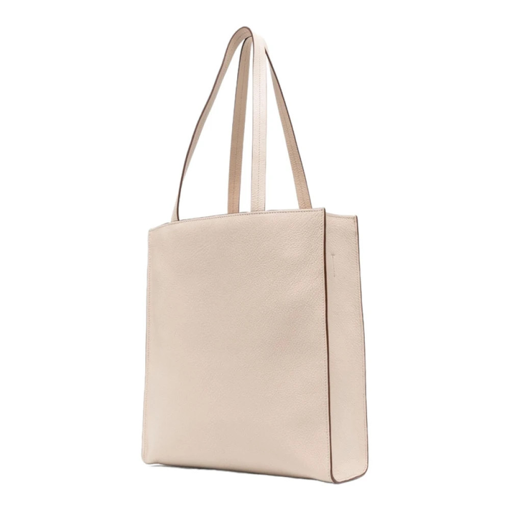Miu Madras Kalfsleren Tote Tas Beige Dames