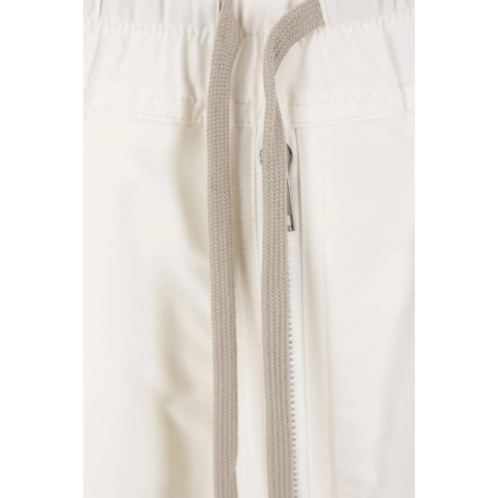 Moncler Wijde Pijp Katoenen Broek door Rick Owens White Heren
