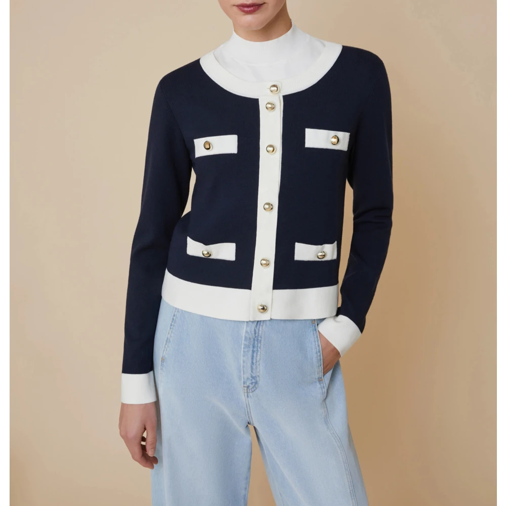 Pennyblack Boxy Fit Cardigan Art. Dacia Blue Dames