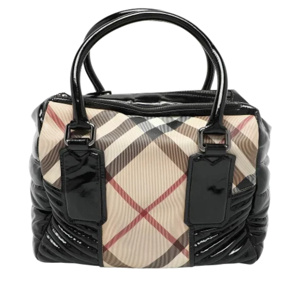 Burberry Vintage Pre-owned Leather handbags Beige Dames