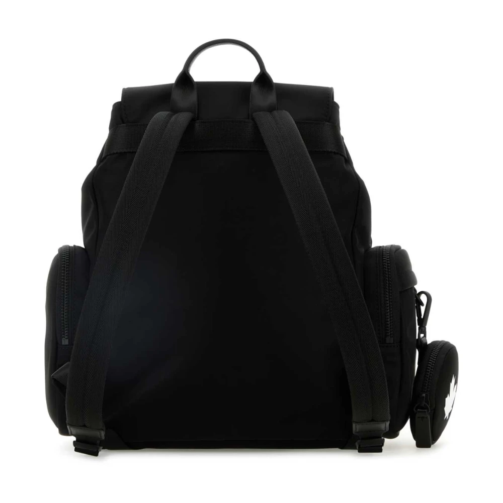 Dsquared2 Zwarte Nylon Icon Rugzak Black Dames