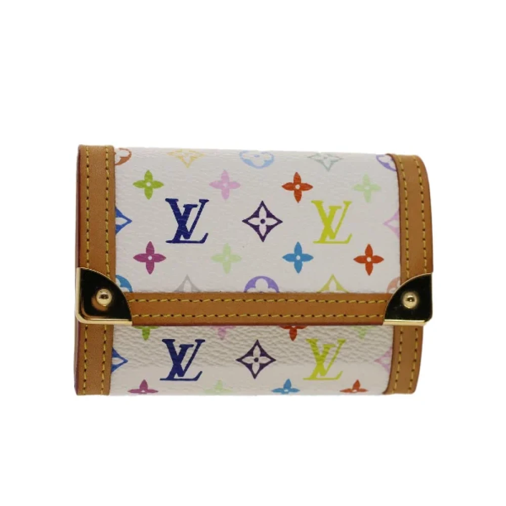 Pre-owned Hvitt lerret Louis Vuitton lommebok