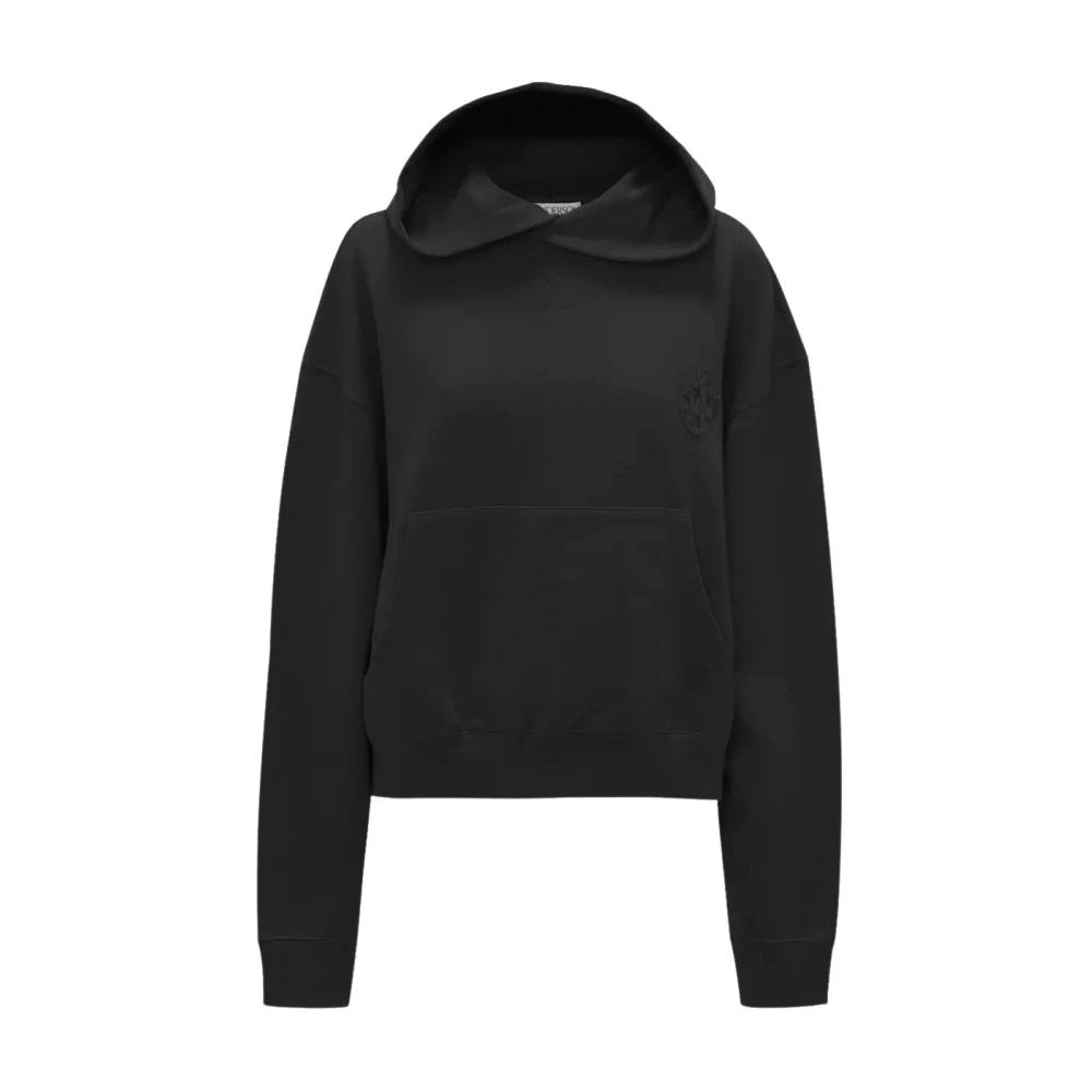 Jw Anderson Women's Black Anchor Logo Hoodie