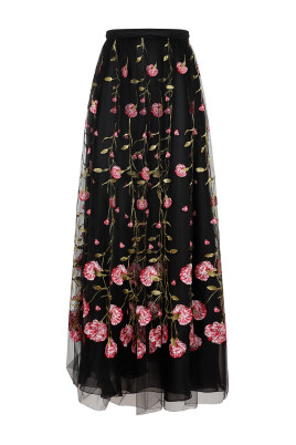 black-rose-embroidered-midi-skirt