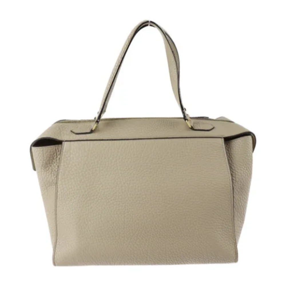 Celine Vintage Pre-owned Leather totes Beige Dames