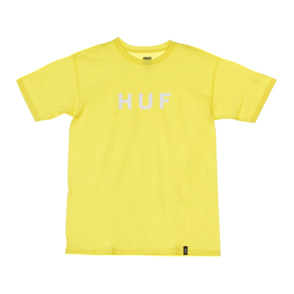 HUF Geel Logo Heren T-shirt Yellow Heren