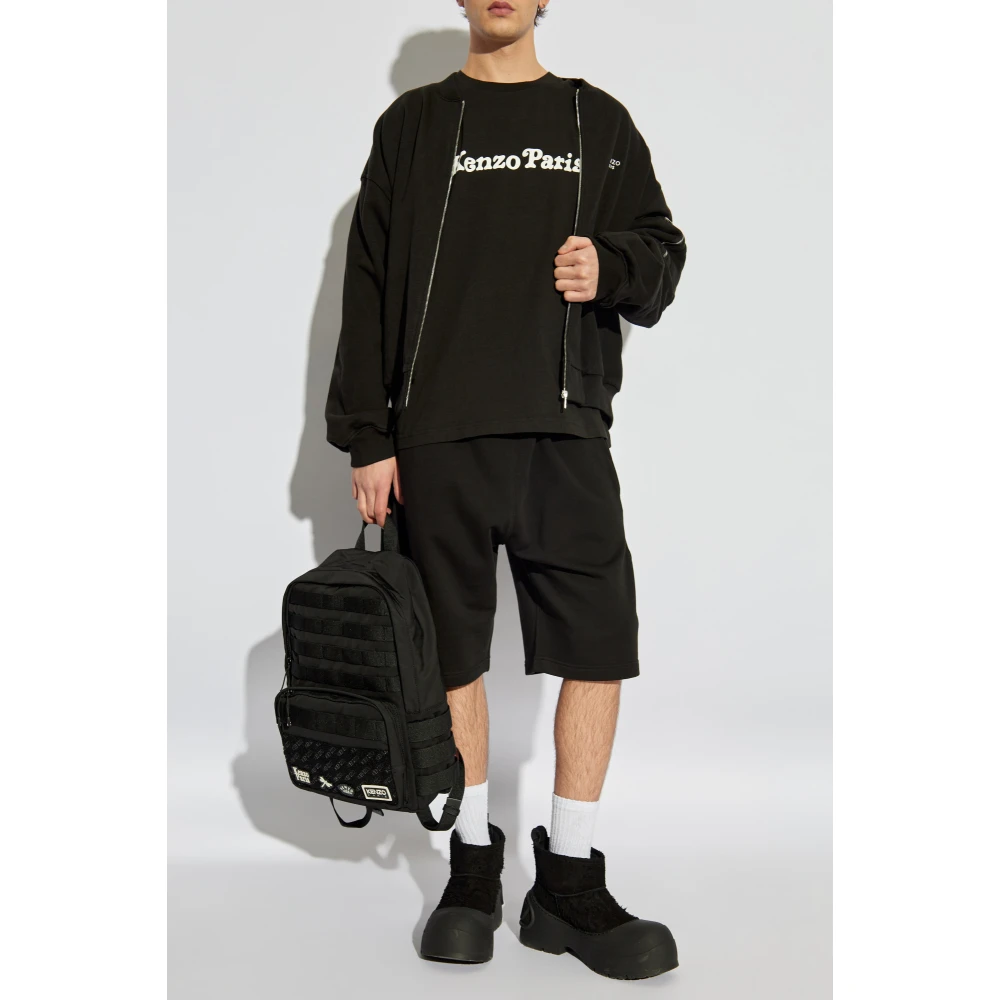 Kenzo Sweatshirt met geborduurd logo Black Heren