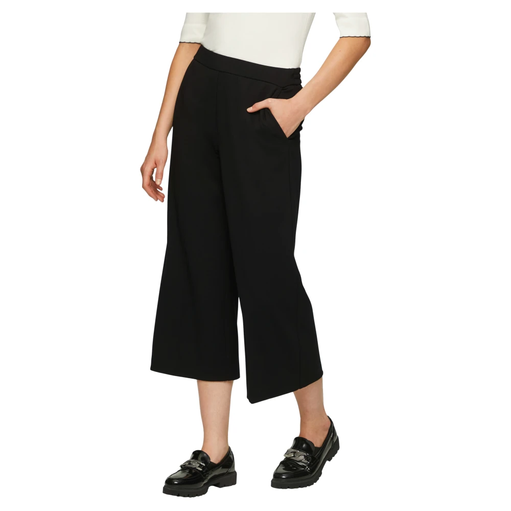 s.Oliver Jersey Culotte met Elastische Inzet Black Dames