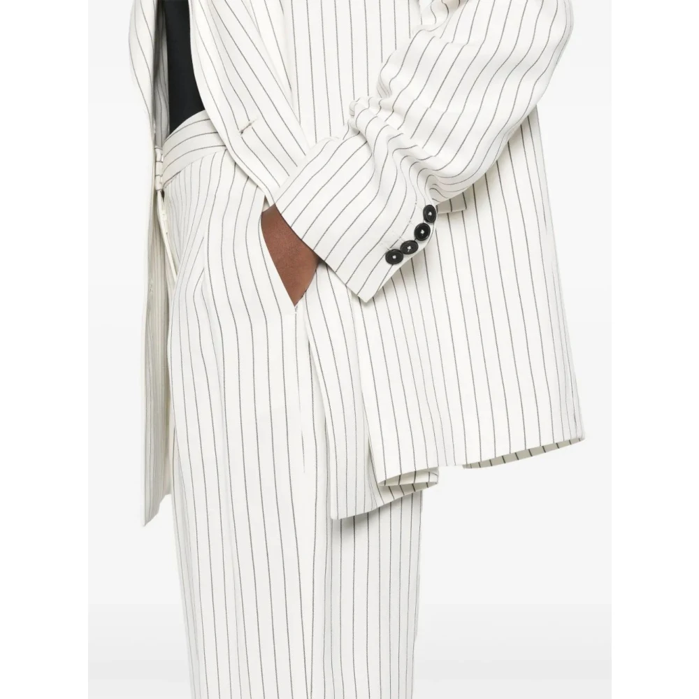 Loulou Studio Getailleerde Rechte Broek White Dames