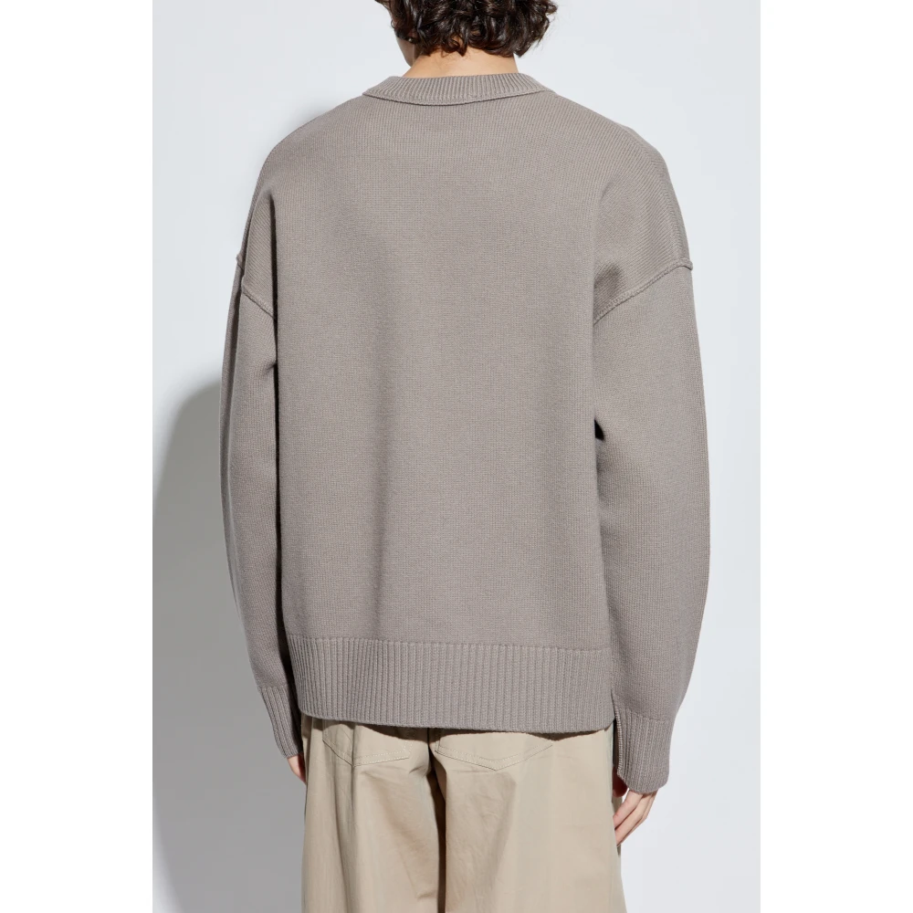 Ami Paris Sweatshirt met logo Gray Heren