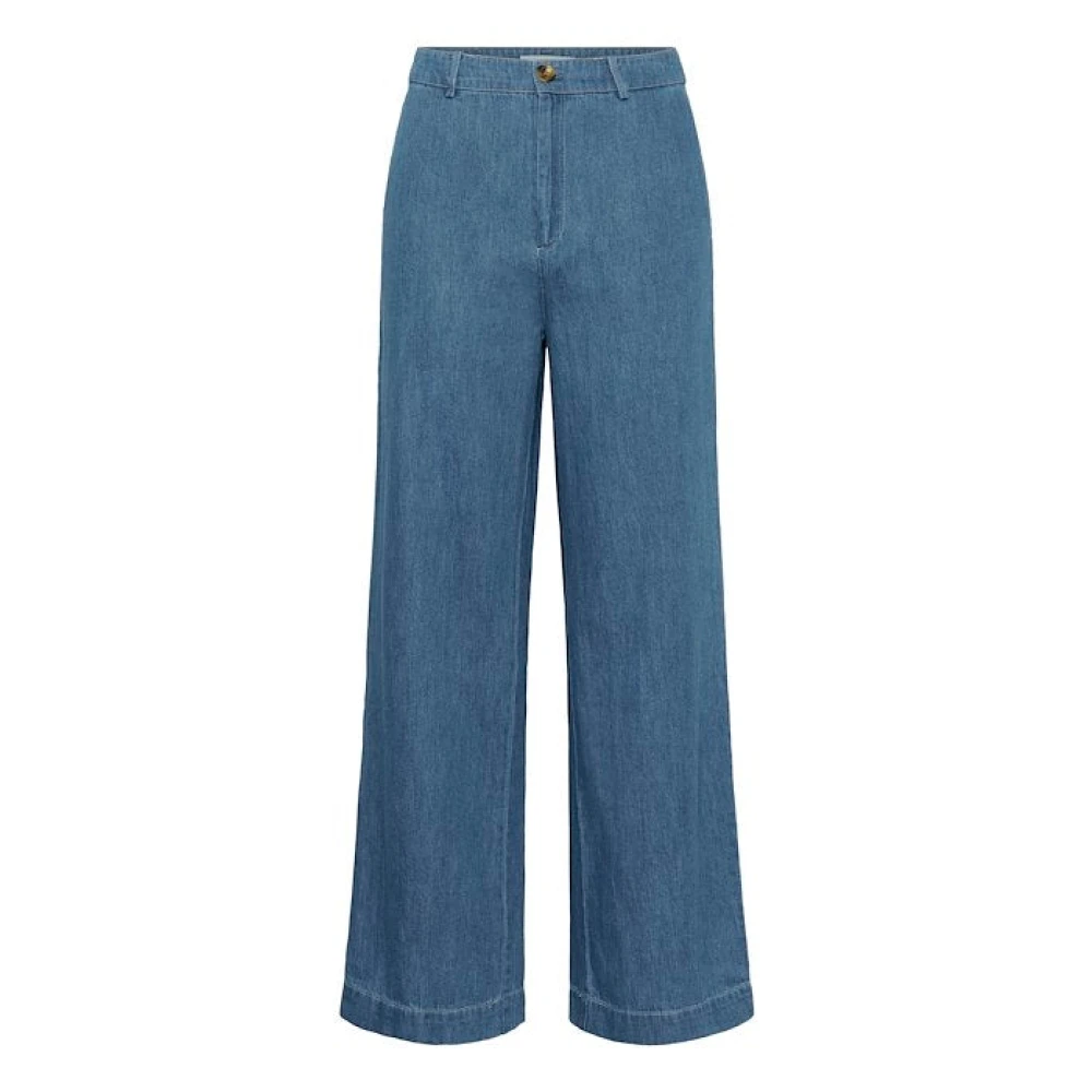 Part Two Blauwe Denim Wijde Pijp Jeans Blue Dames