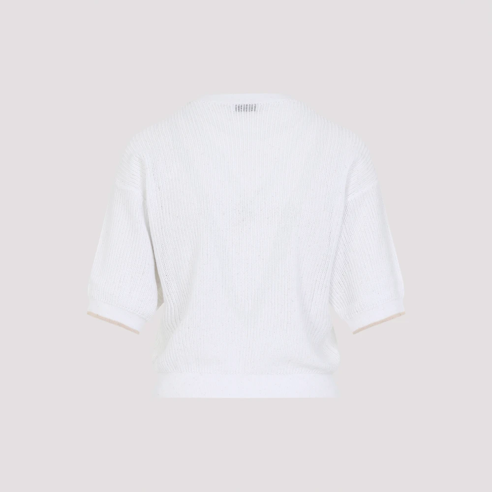 PESERICO Bianco Tricot Sweater voor Vrouwen White Dames