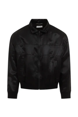 Svart Satin Teddyjacka