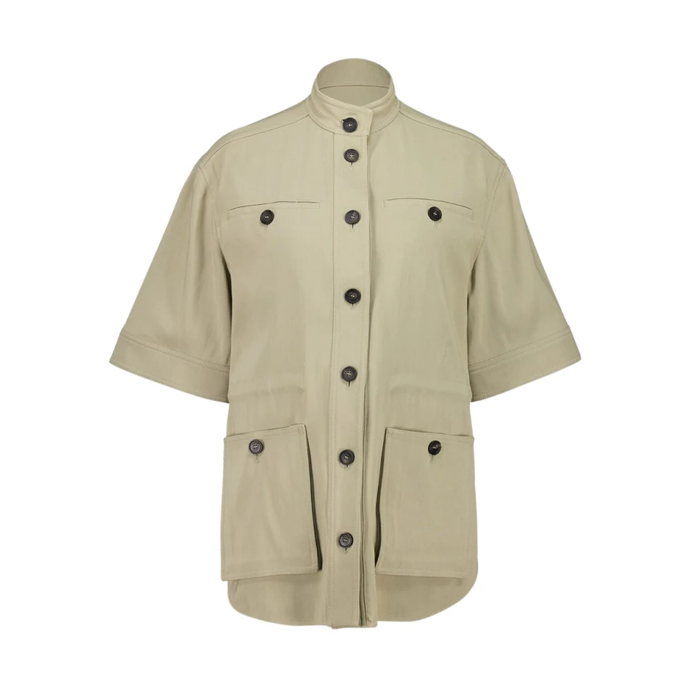 Ferragamo Mujer Beige Chaqueta Sahariana