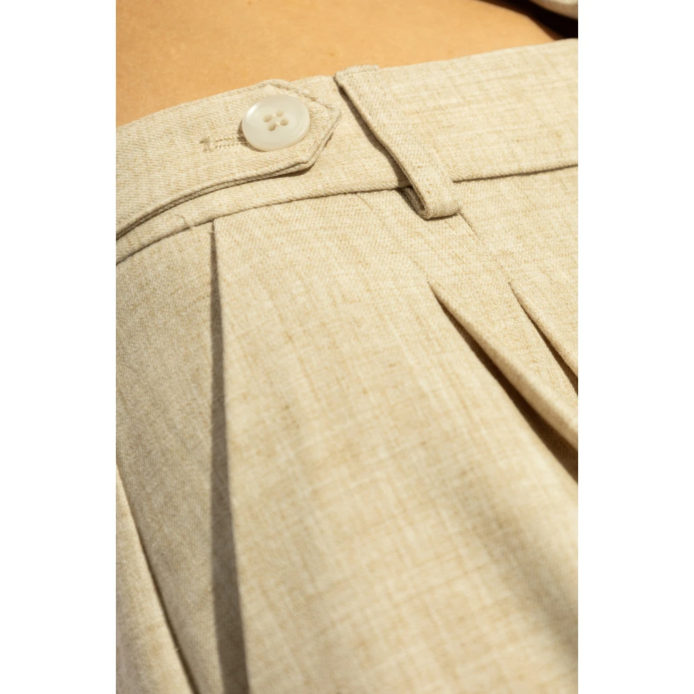 Gestuz Geplooide broek Beige Dames