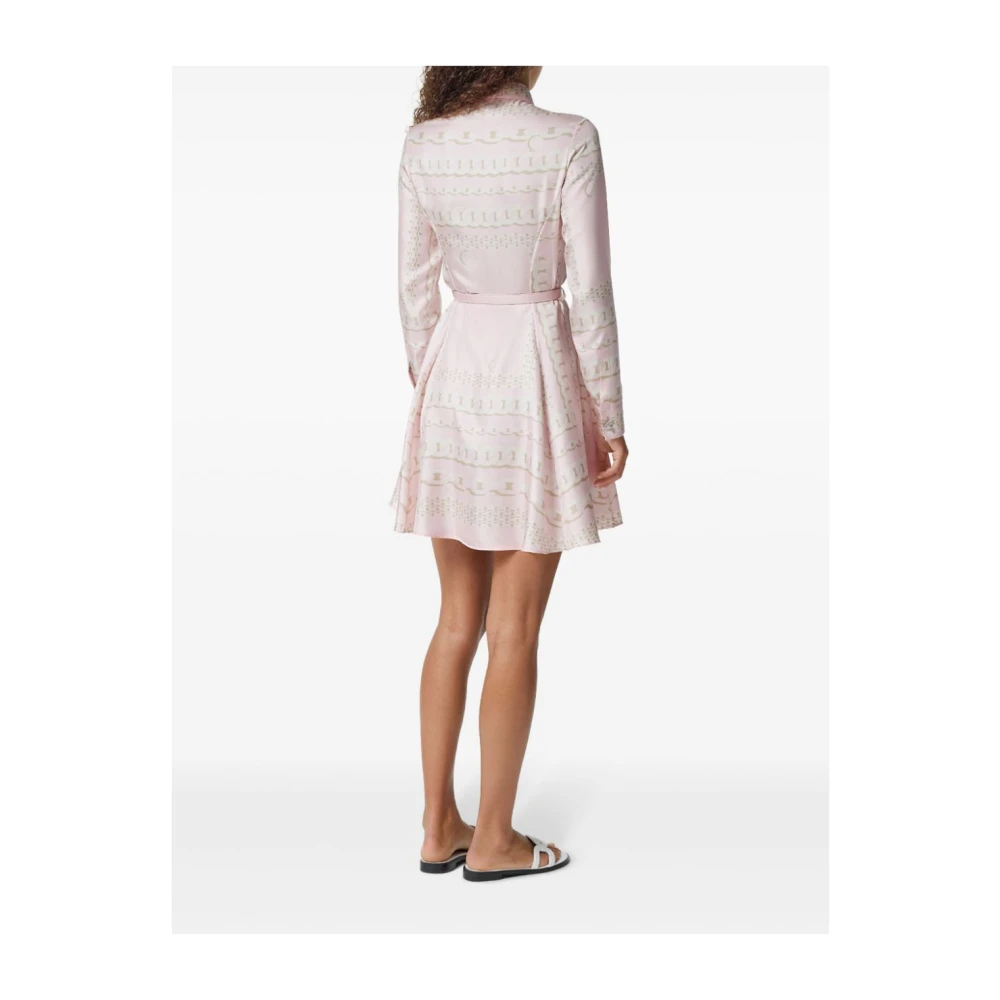Versace Roze Zijden Elegante Jurk Pink Dames