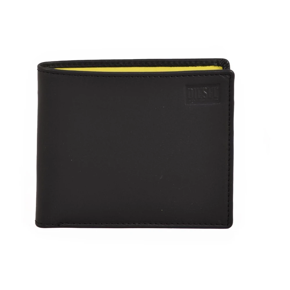 Diesel Leren portemonnee met stijl Black Heren