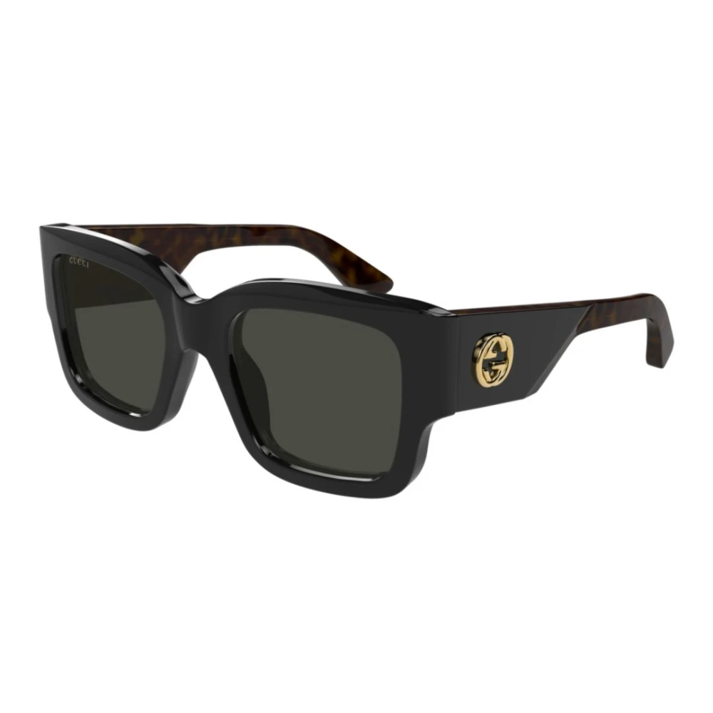 Gucci Unisex Black Sunglasses, 52 Mm, Stylish Sunglasses For Everyday Wear