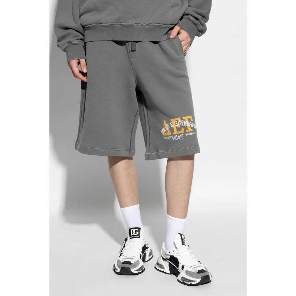 Dolce & Gabbana Gedrukte shorts Gray Heren