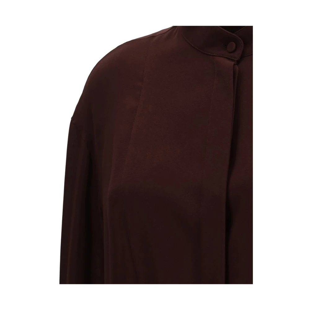 alexander mcqueen Zijden Chemisier Jurk Brown Dames