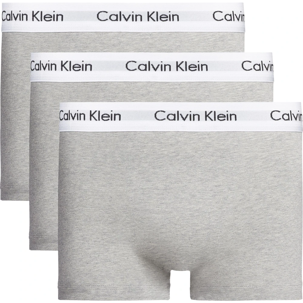 Calvin Klein 3 Pakketten met Lage Taille Trunks Gray Heren