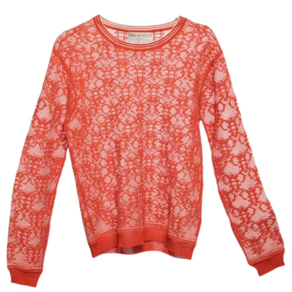 Emilio Pucci Pre-owned Knit tops Orange Dames