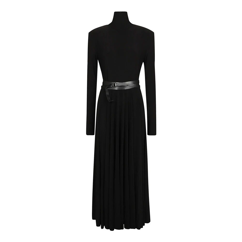 Norma Kamali Stijlvolle Turtle Neck Jurk Black Dames