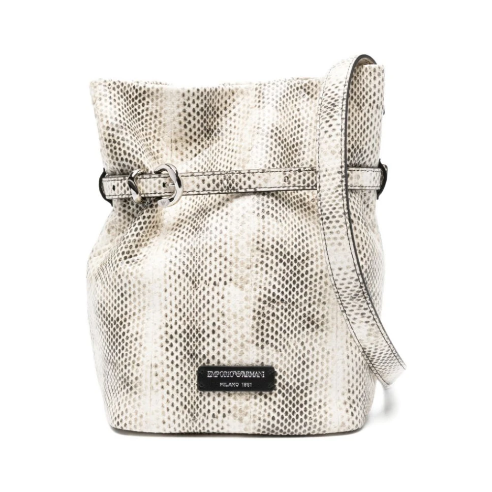 Emporio Armani Women's Gray Leather Bucket Bag
