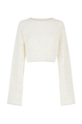 Monogram Macramé Top