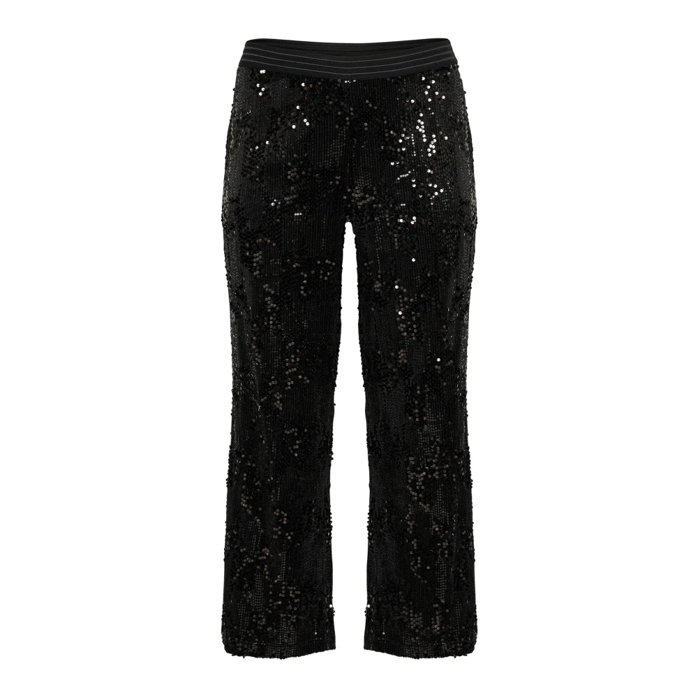 Kaffe Curve Pailletbroek Zwart Diep Stijlvol Black Dames
