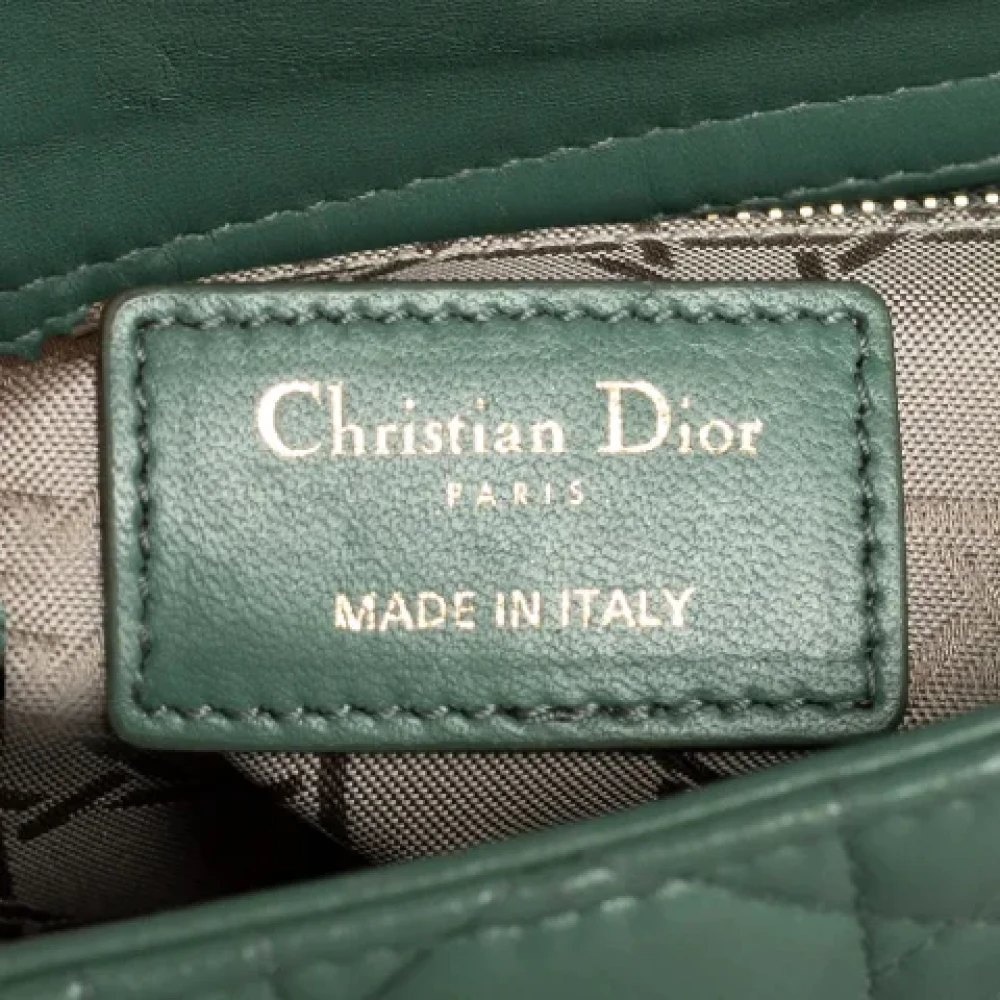 Dior Vintage Pre-owned Leather dior-bags Green Dames