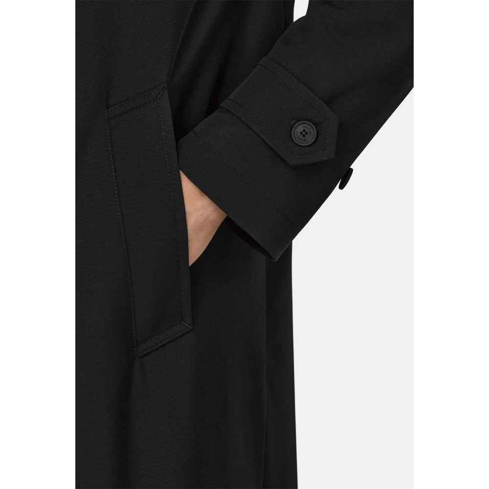 Boggi Milano Pure Travel Wool Pelerine Black Heren
