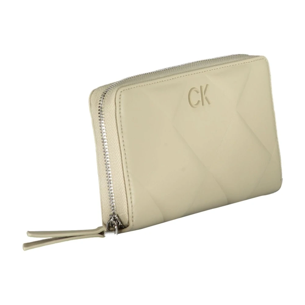 Calvin Klein Beige Damesportemonnee Rfid Ritssluiting Beige Dames