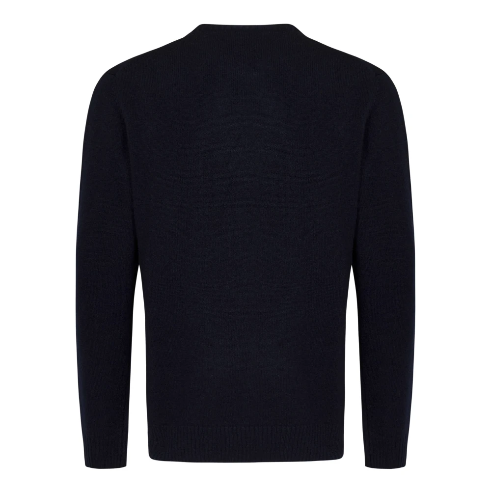 Low Brand Blauwe Wol Kasjmier Sweater Mannen Blue Heren