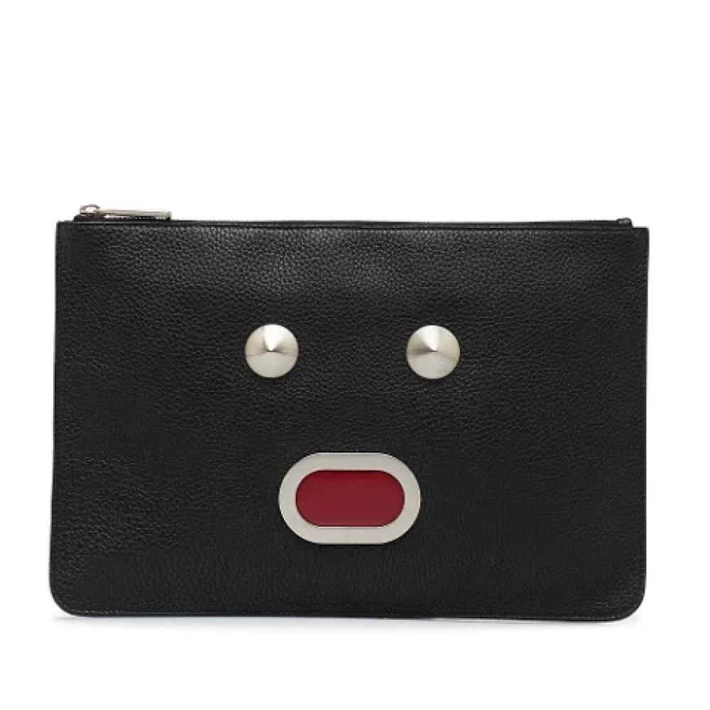 Fendi Vintage Pre-owned Leather clutches Black Dames
