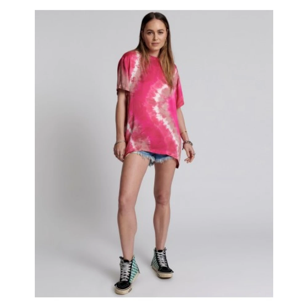 One Teaspoon Satin Solar Flare Tee Multicolor Dames