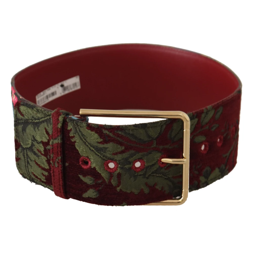 Dolce & Gabbana Women's Multicolor Leather Belt With Engraved Logo