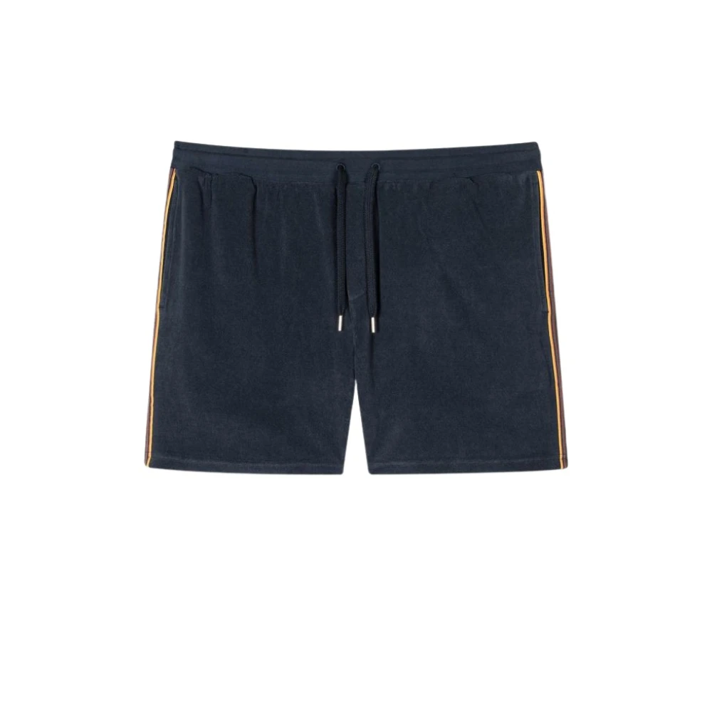 Paul Smith Men's Blue Towelling Lounge Shorts - Casual Shorts - S - Shorts